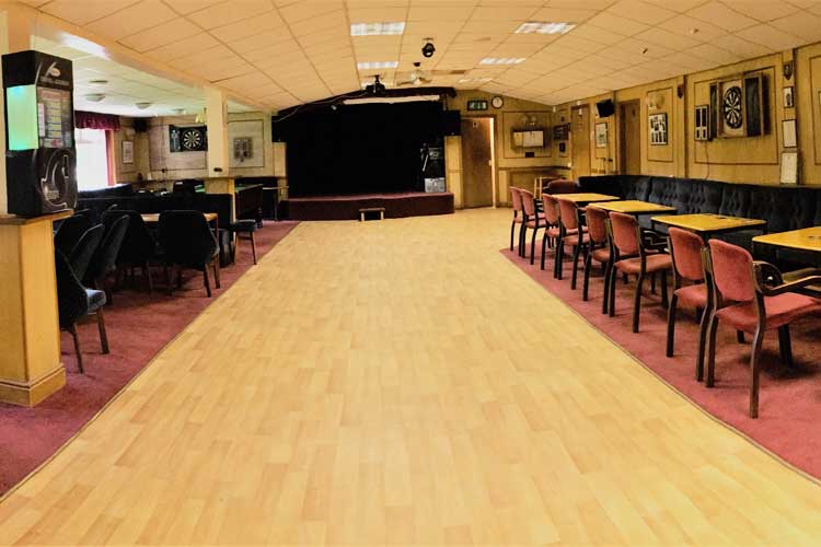 The dance floor at Bretforton Community Social Club